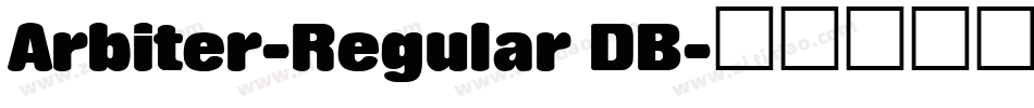 Arbiter-Regular DB字体转换